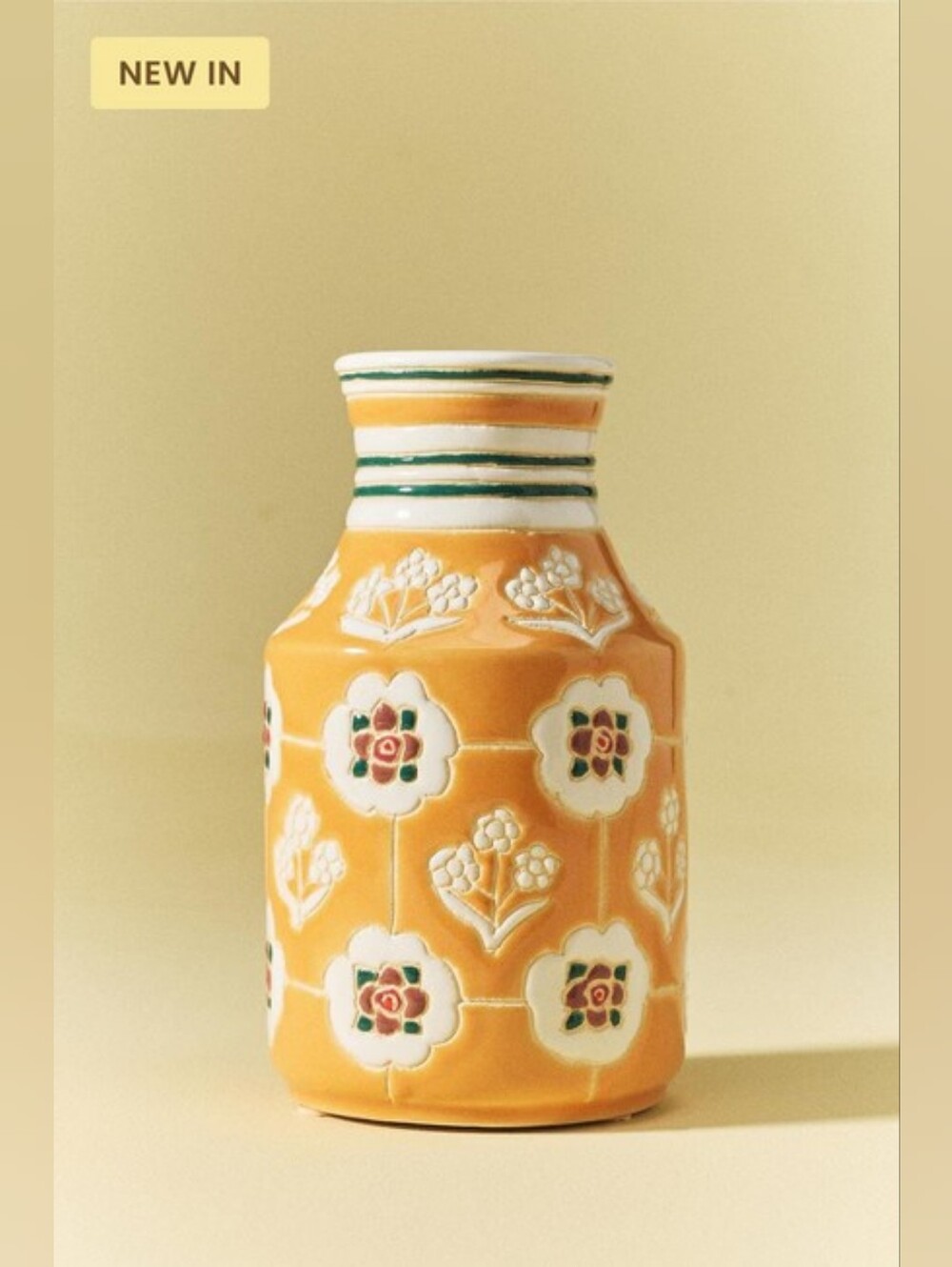 Anthropologie Lotta Vase Yellow